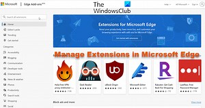 How to install, add, remove, disable Extensions in Edge browser