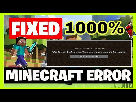 MINECRAFT: How To Fix Minecraft Failed to Login Invalid Session Try Restarting Your Game Error 🛠️
