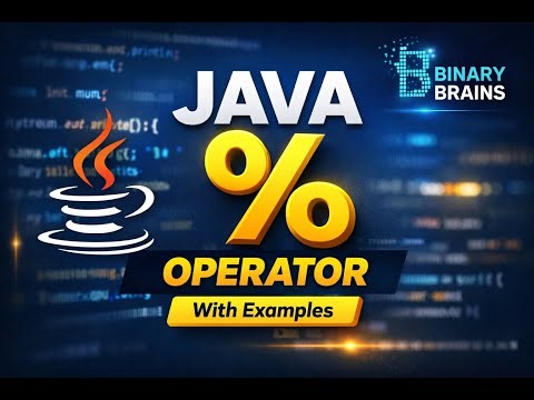 Java Operators Explained | Modulus (%) Operator in Java with Practical Examples
