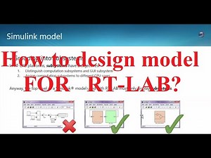 How to design model for RT LAB??