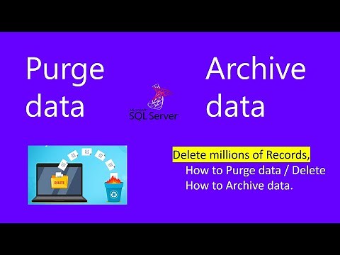 delete sql | delete query in sql | purge data | Archive data | sql server delete row | part 1