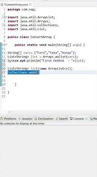 How to convert Array into ArrayList | Sample program to understand