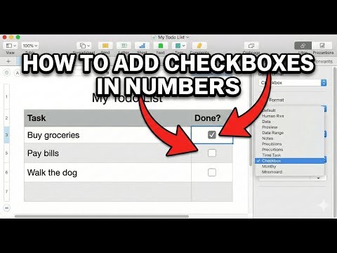 How to Add Checkboxes in Apple Numbers (Full Guide)