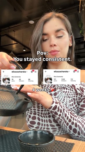 Eliza Zacharska on Instagram: "I was stuck for 3 months ⬇️💔 The first screenshot that you can see is a result of my hard work in putting this profile together for 3months 😭 I was trying my best but my results were very weak - 50-200 views, 45 follows and loads of hours of scripting my videos and collecting ideas. 💡 I knew that if things aren’t working… I have to change something. And that’s what I did. My best tips ⬇️ 💡 Stop creating, start documenting Instead of endless scripting, overthink