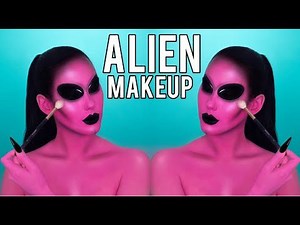 Pink alien makeup tutorial