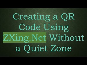 Creating a QR Code Using ZXing.Net Without a Quiet Zone