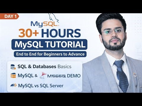 MySQL Full Course for Data Analysts (30+ Hours) | Day 1| SQL & Database Basics | Beginner - Advance