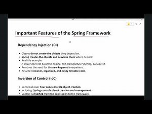 Spring Framework Key Features
