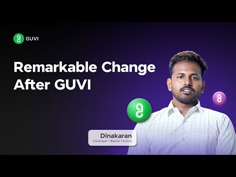 How GUVI Helped Dinakaran Become a Full-stack Developer | GUVI