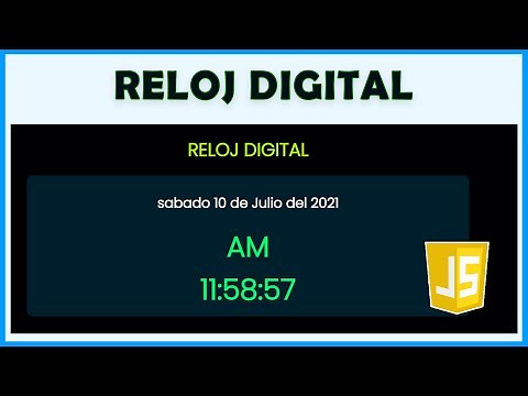Como hacer un Reloj con JAVASCRIPT