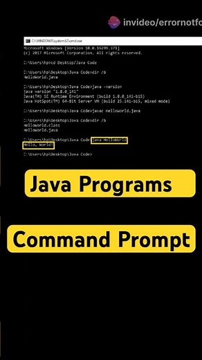Java Programs In Command Prompt! #java