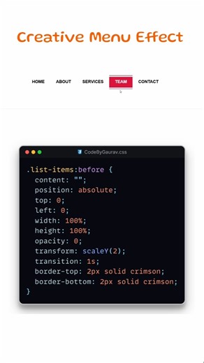 Creative Menu Hover Effects | HTML & CSS | Animated Navigation #webdevelopment #htmlcss #coding