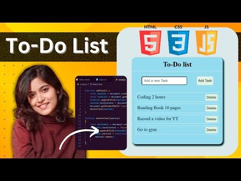 How To Create To-Do List App Using HTML CSS And JavaScript | Mini Project For Beginners | 2024