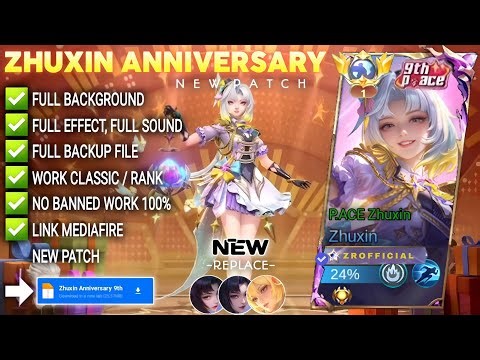 Script Skin Zhuxin Anniversary - P. ACE Zhuxin No Password | Full Effect Voice | Pact Terbaru