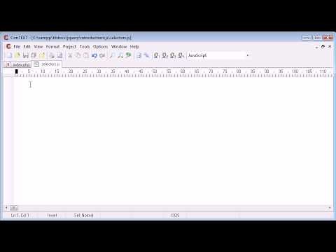 jQuery Tutorial - 11 - Introduction to Selectors