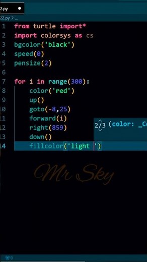 Python turtle Graphics Design #python #shorts #coding
