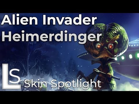 Alien Invader Heimerdinger - Skin Spotlight - Invaders Collection - League of Legends - Patch 10.8.1