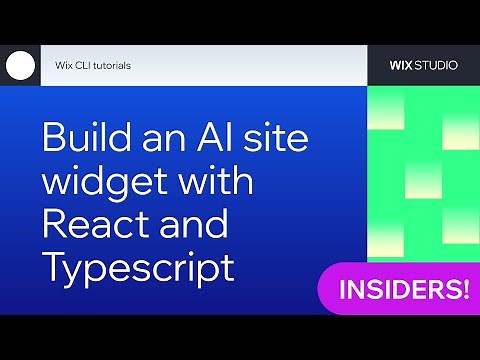 Build an AI site widget with React and Typescript