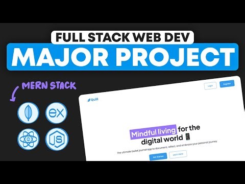 Full Stack Project for Beginners - HTML, CSS, Javascript & MERN (React, Node.js, Express, & MongoDB)