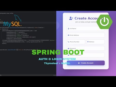 Spring Boot Login & Registration with Thymeleaf & MySQL