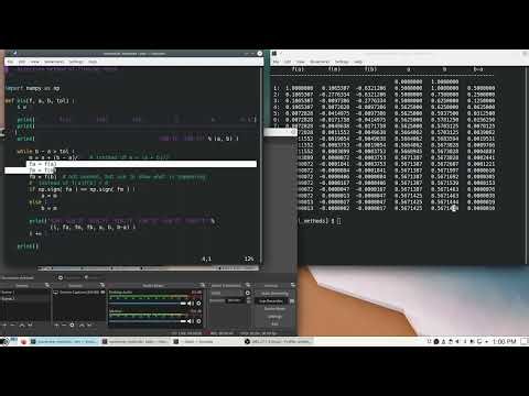 Numerical Methods: Finding Roots -- Bisection Method