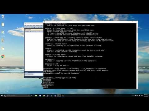 Microsoft SQL Server Management Studio Part 1 - Setup a LocalDB server instance using sqllocaldb