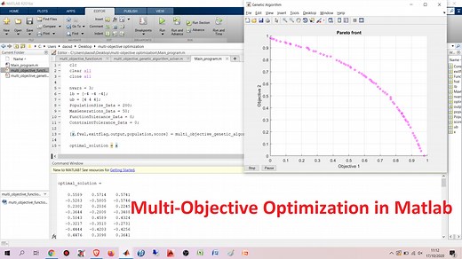 Multi-Objective Optimization in Matlab