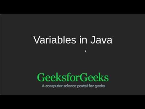 Variables in Java | GeeksforGeeks