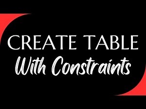 Oracle CREATE table with constraints | Oracle SQL fundamentals
