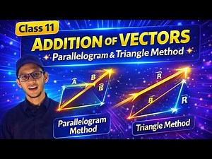 Addition of vector by parallelogram method|| By triangle method||complete explaination notes concept