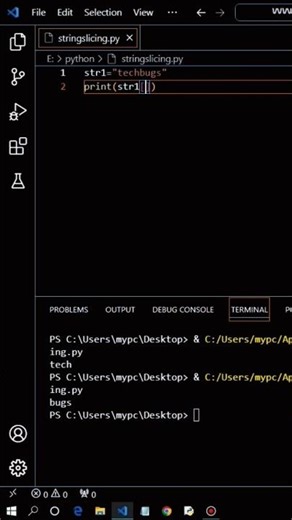 How to slice string.What is string slicing |. #tech #codin #codingnewbie #codeeveryday #codenewbie