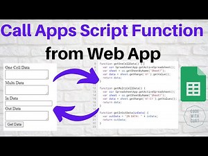 Call Google Apps Script Function from Web App using Google Sheets