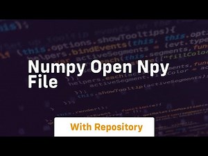 numpy open npy file
