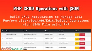PHP CRUD Operations with JSON File - CodexWorld