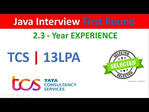 First Round | Java Developer Interview in TCS experience