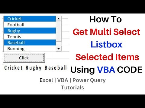 VBA Code Excel Listbox Multiselect Get Values