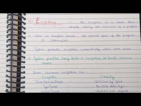 Python Lec 15 || Exceptions ~ Detecting and Handling Exceptions | Raising Exception | Assertion