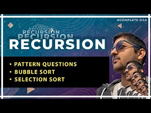 Recursion - Pattern Questions + Bubble Sort + Selection Sort