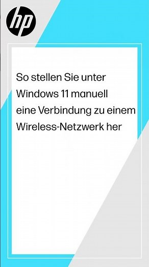 Wireless-Netzwerkverbindung manuell unter Windows 11 herstellen | HP Computer | HP Support