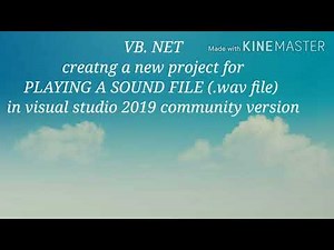 Play sound file 1 vb.net. How to create visual basic project to play wav audio file.VisualStudio2019