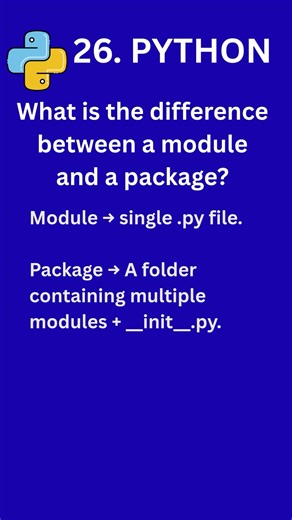 Module vs Package in Python | Python Interview Question #26 #programminginterviewquestions