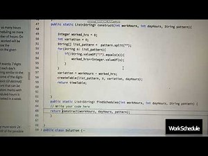 Work Schedule HackerRank Code in Java.