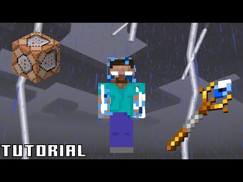 How to get a lightning stick/staff in Minecraft (Command Block Tutorial)