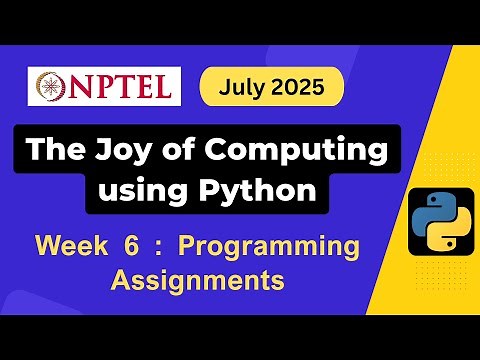 NPTEL The Joy of Computing using Python Week 6 Programming Assignment Answers Solution | July 2025