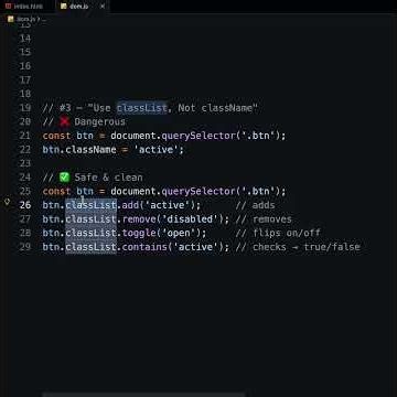 Use classList, Not className || #dom #javascript #coding