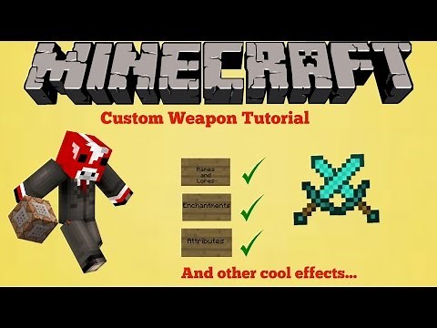 Minecraft | Command Block Tutorial: Custom Weapons in Vanilla Minecraft