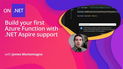 Build your first Azure Function with .NET Aspire support