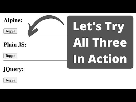 Alpine.js vs jQuery vs Vanilla JS: Example + NEW Course!