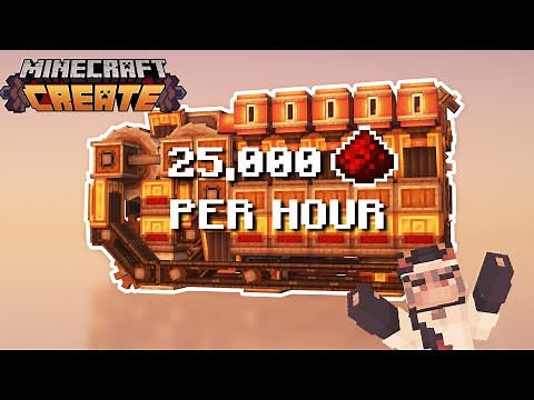 The most OVERKILL Redstone Farm | Create Mod TUTORIAL | 25,000 REDSTONE PER HR