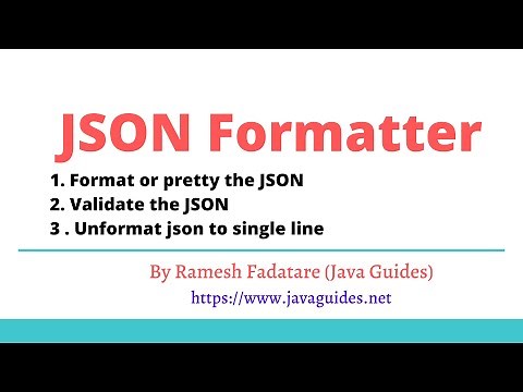 How to use JSON Formatter Online Tool | Java Guides